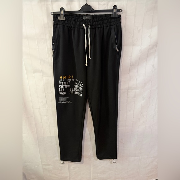 AMIRI Black Joggers with White Accents - Picture 2 of 11